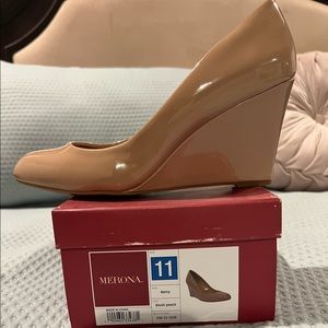 Merona patent leather wedge